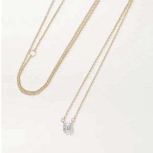 STONE AND STRAND Shield of Strength 9-karat gold diamond necklace